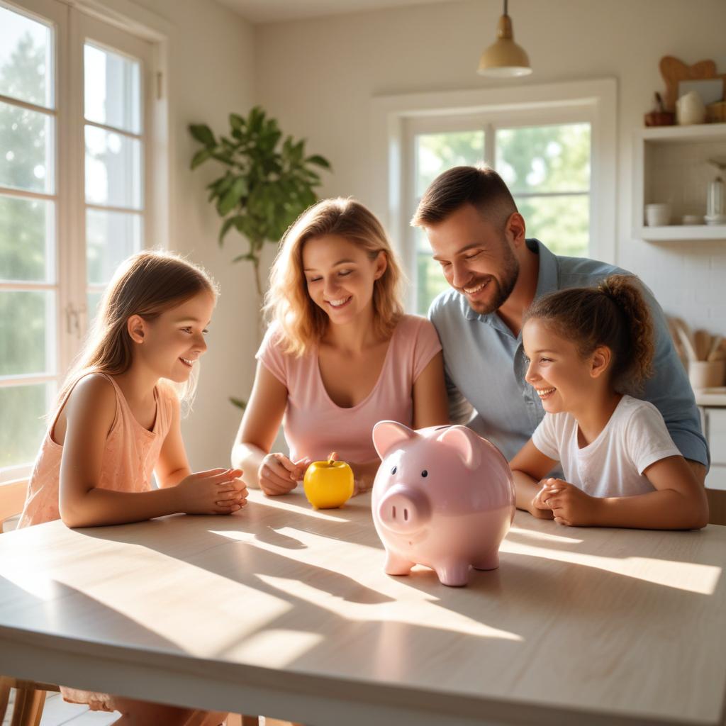 Familie spart in Erfurt