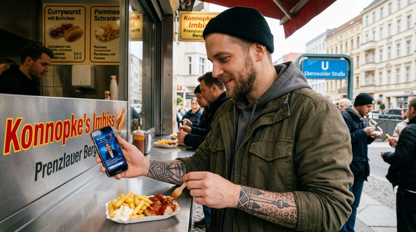 Currywurst nach der Aufnahme